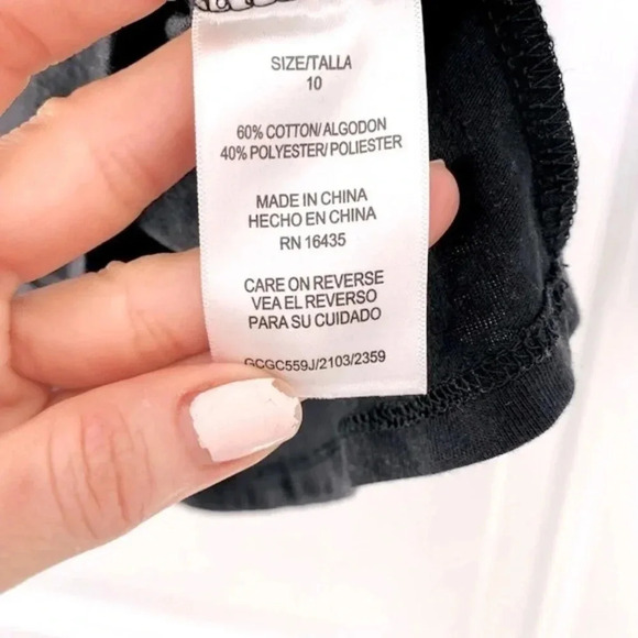 10 Threads Black and White The Remix Tee Girl’s Size 10 NWT - Picture 7 of 7